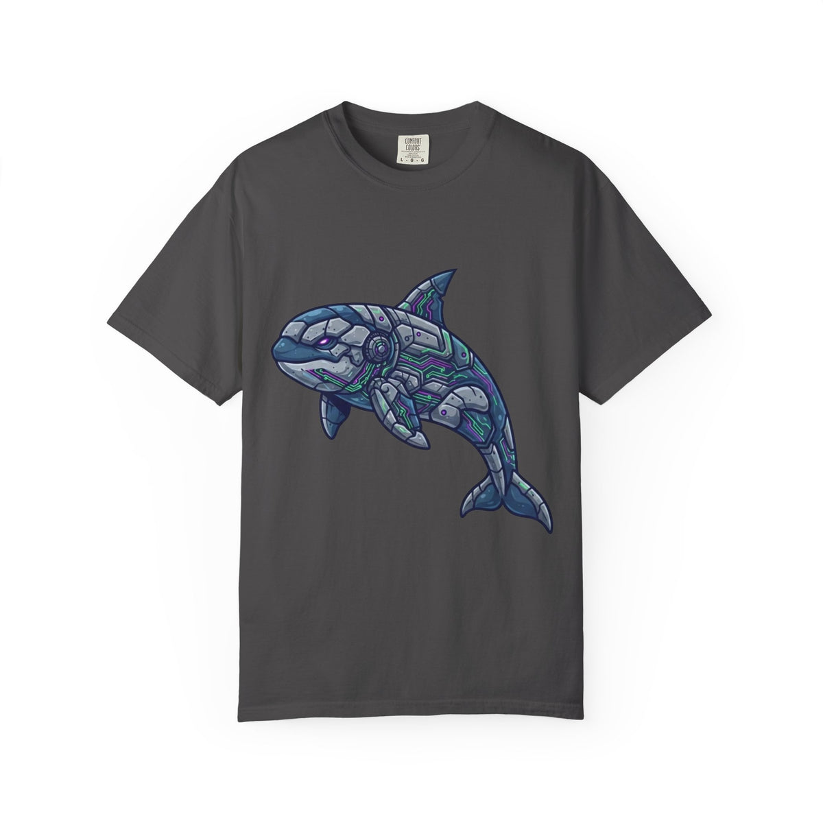 Color: Graphite | Killer Whale Unisex Garment-Dyed Tee