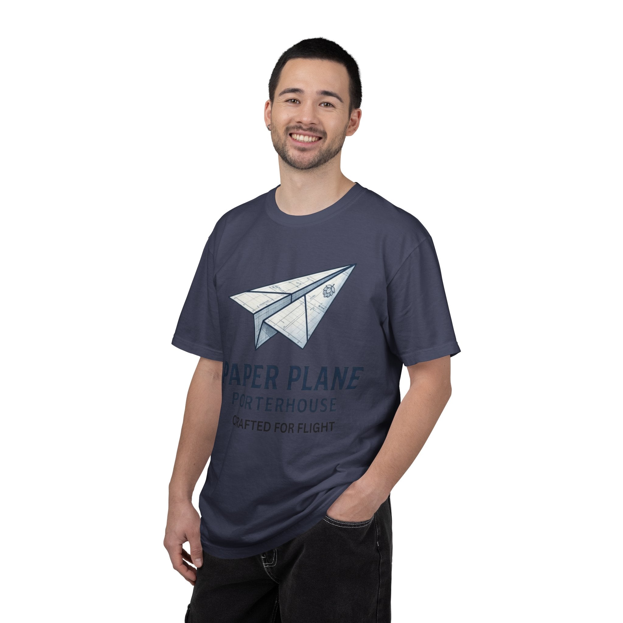 "Paper Plane Porterhouse" Unisex Garment-Dyed Tee