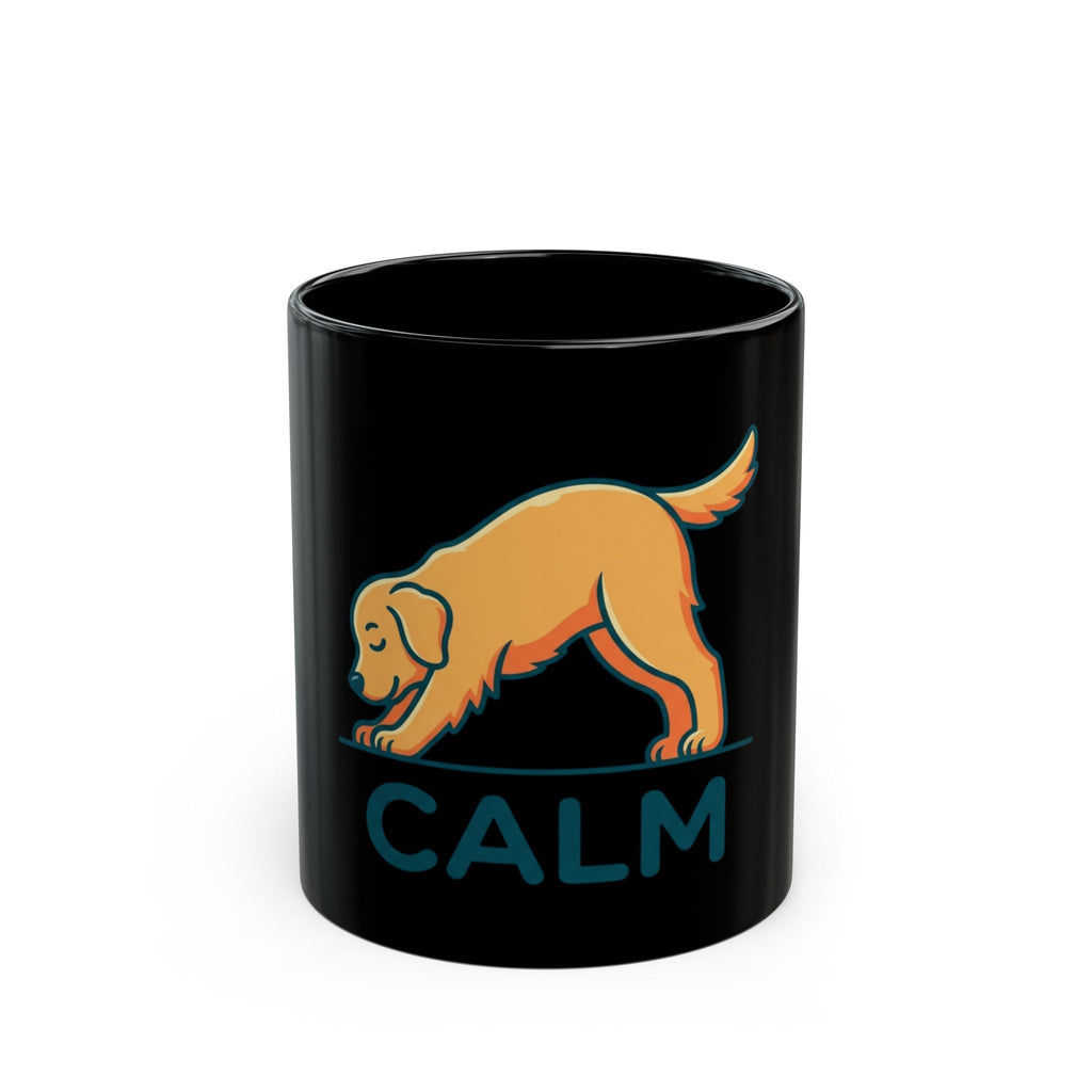 "Dog CALM" Black Ceramic Mug