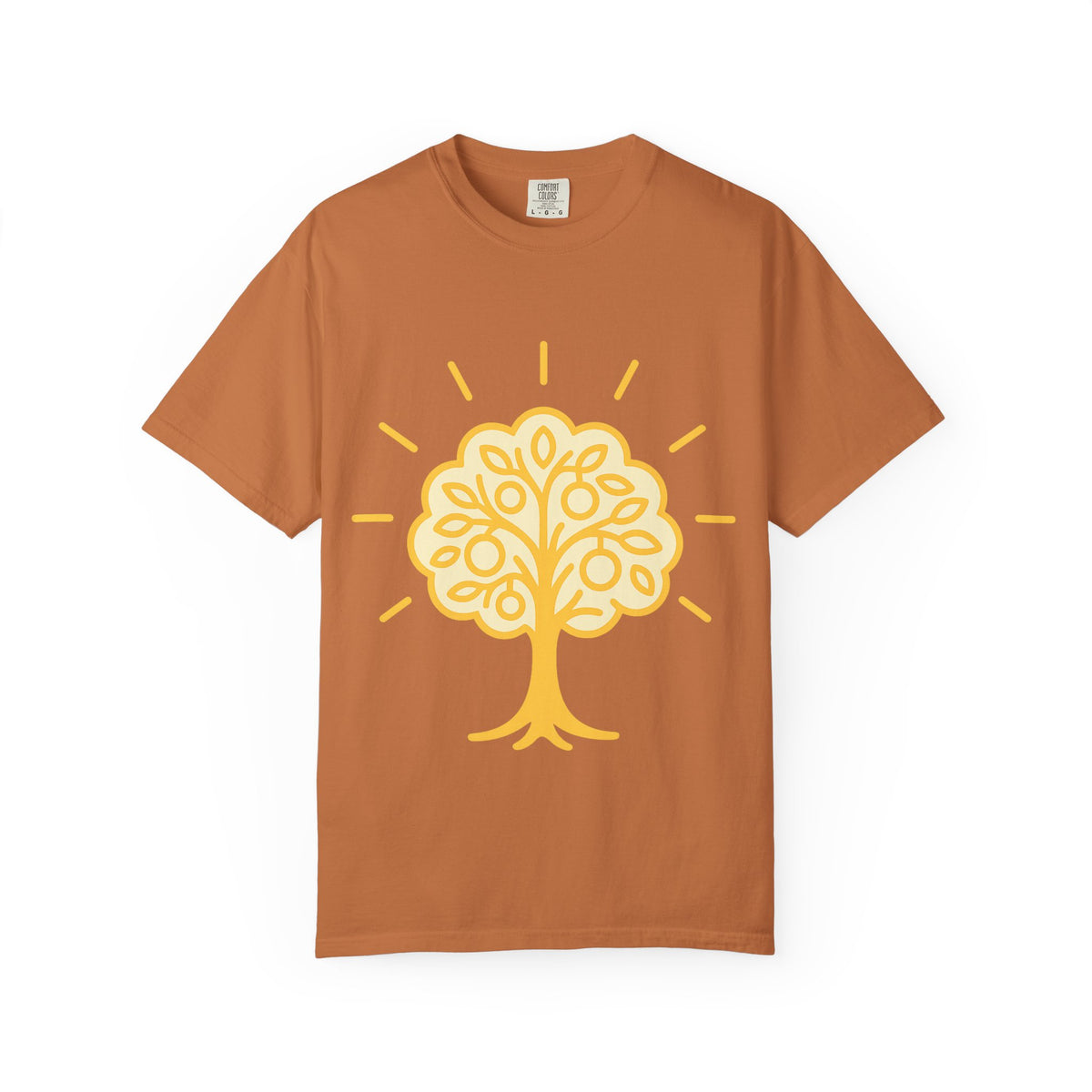 Color: Yam | Tree of Life Unisex Garment-Dyed T-shirt