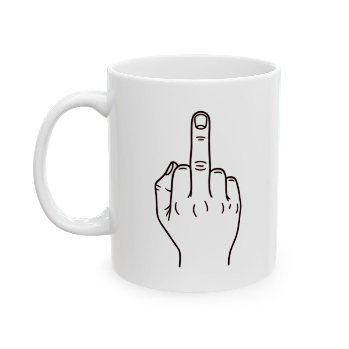 "F@#% OFF" White Ceramic Mug — Graphic