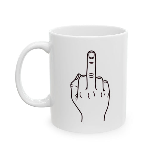 "F@#% OFF" White Ceramic Mug — Graphic