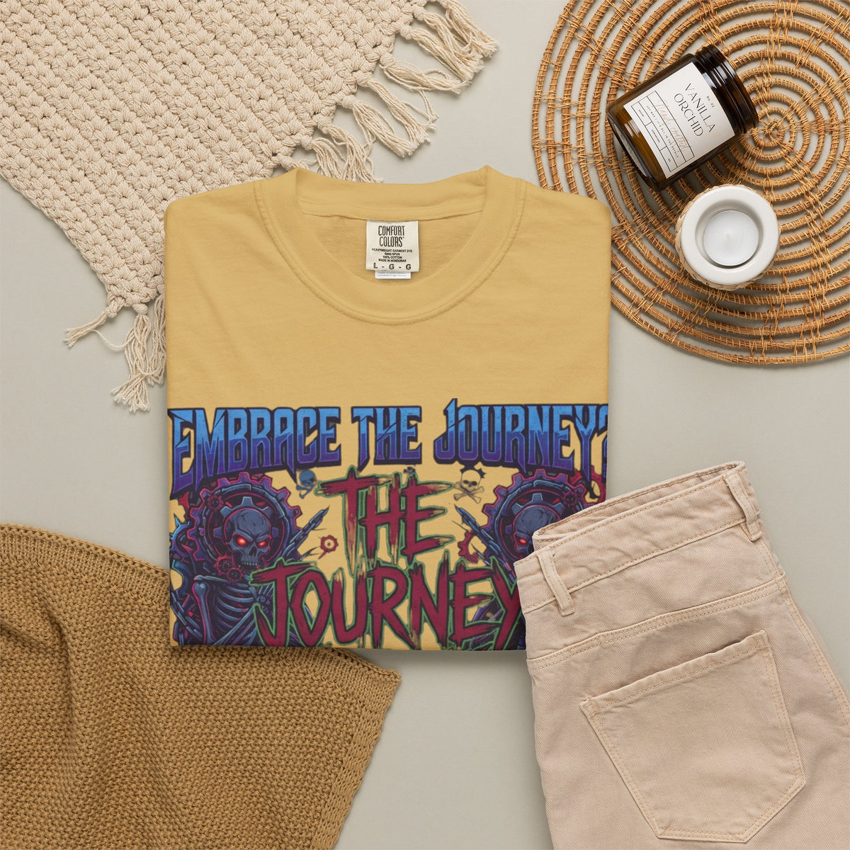 "Embrace the Journey - The Journey Sucks" Unisex Garment-Dyed Tee