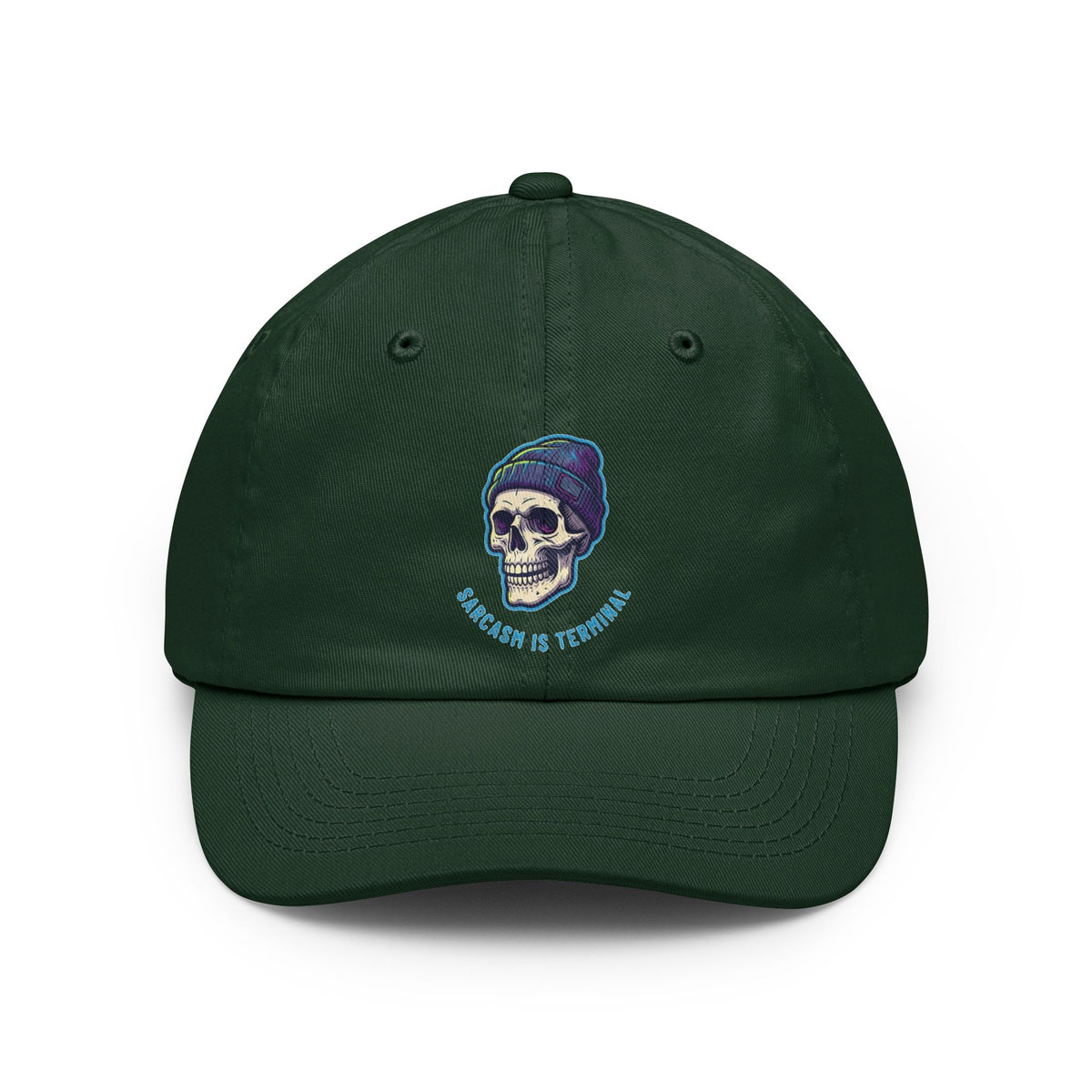 Color: Forest Green | Cancer Sucks But My Sarcasm Is Terminal Dad Hat — Graphic
