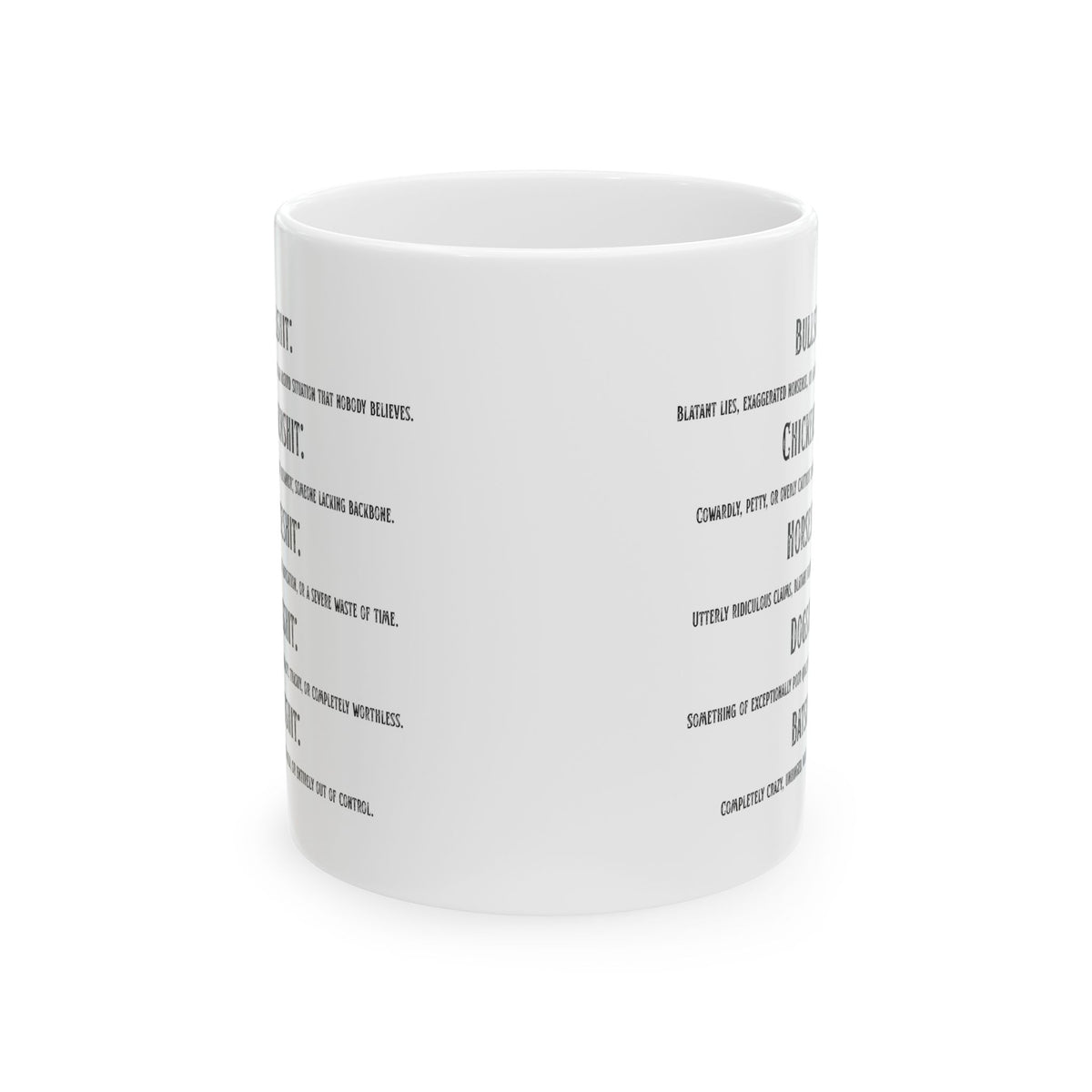 "Types of Shit" White Ceramic Mug