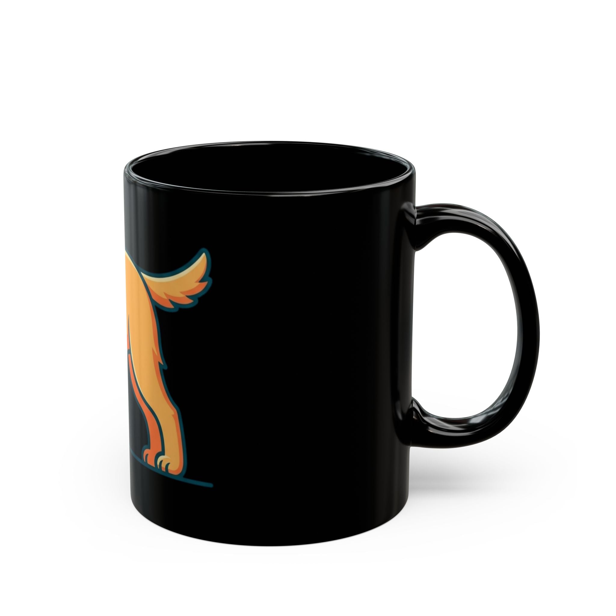 "Dog CALM" Black Ceramic Mug — Graphic