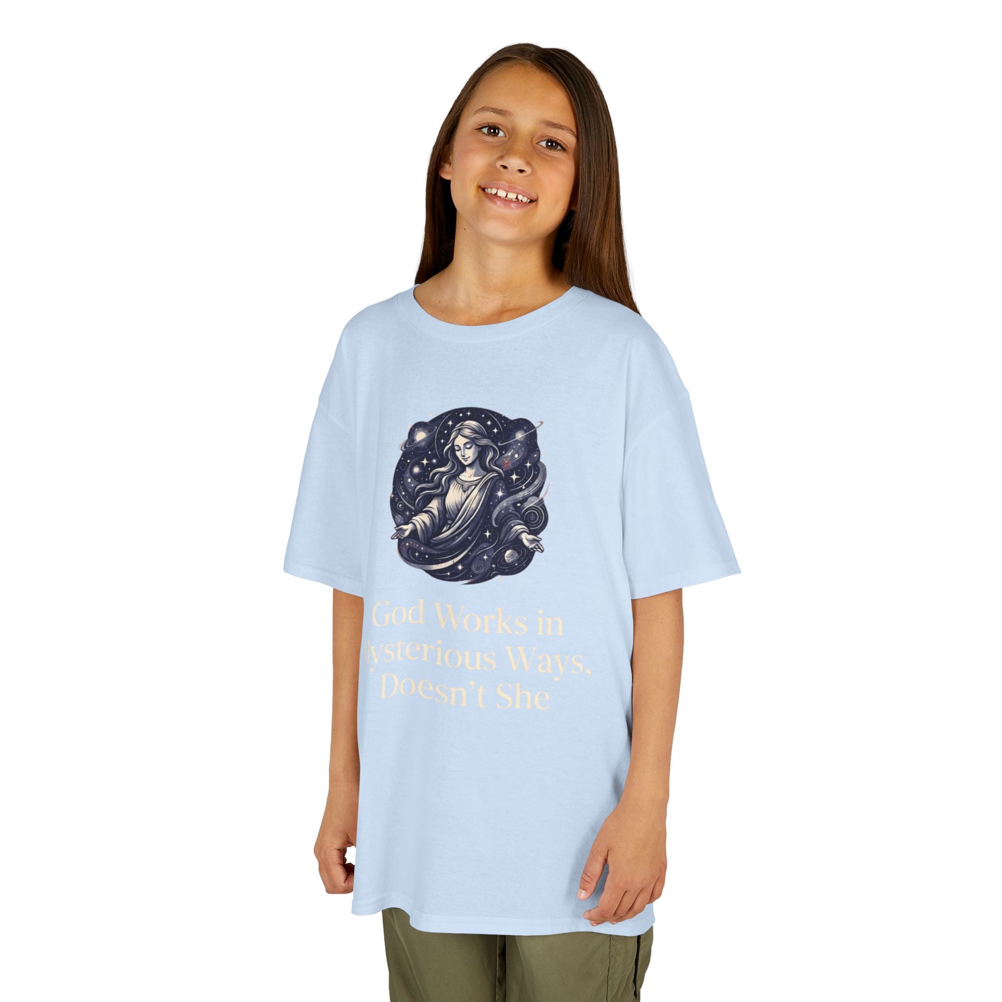 "God Works in Mysteroius Ways" Kids Tee
