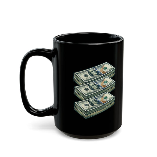 "100 Bucks" Black Ceramic Mug