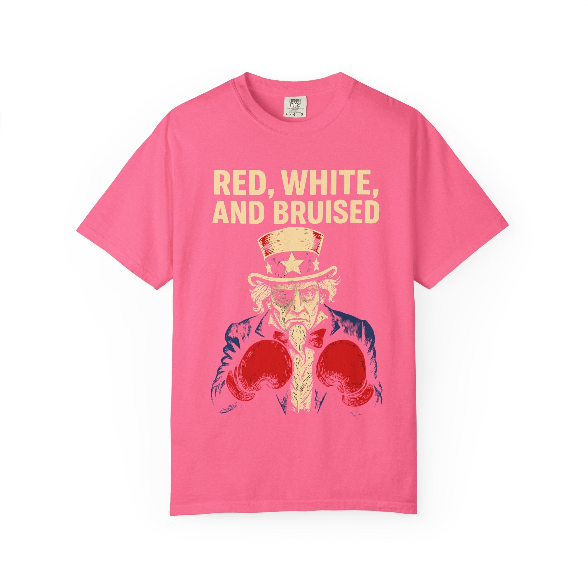 "RED, WHITE, AND BRUISED" Unisex Garment-Dyed T-shirt