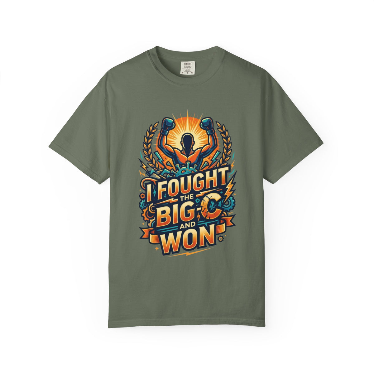 "I Fought The Big C and Won" Unisex Garment-Dyed Tee
