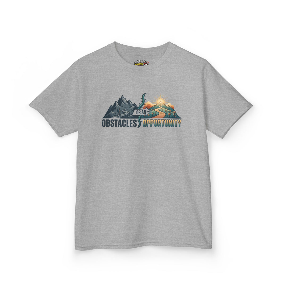 Color: Sport Grey | Obstacle Or An Opportunity Kids Tee