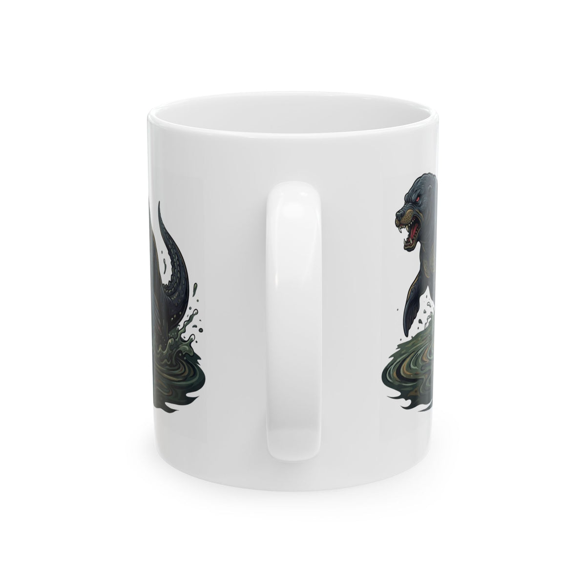 "Bunyip (Australian Aboriginal Mythology)" White Ceramic Mug