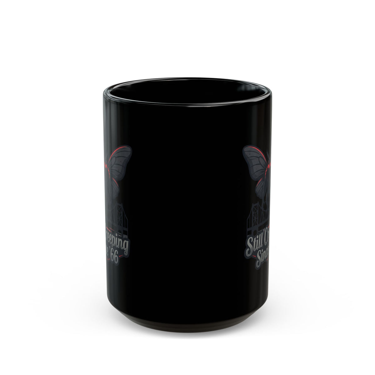 "Mothman (West Virginia, USA)" Black Ceramic Mug