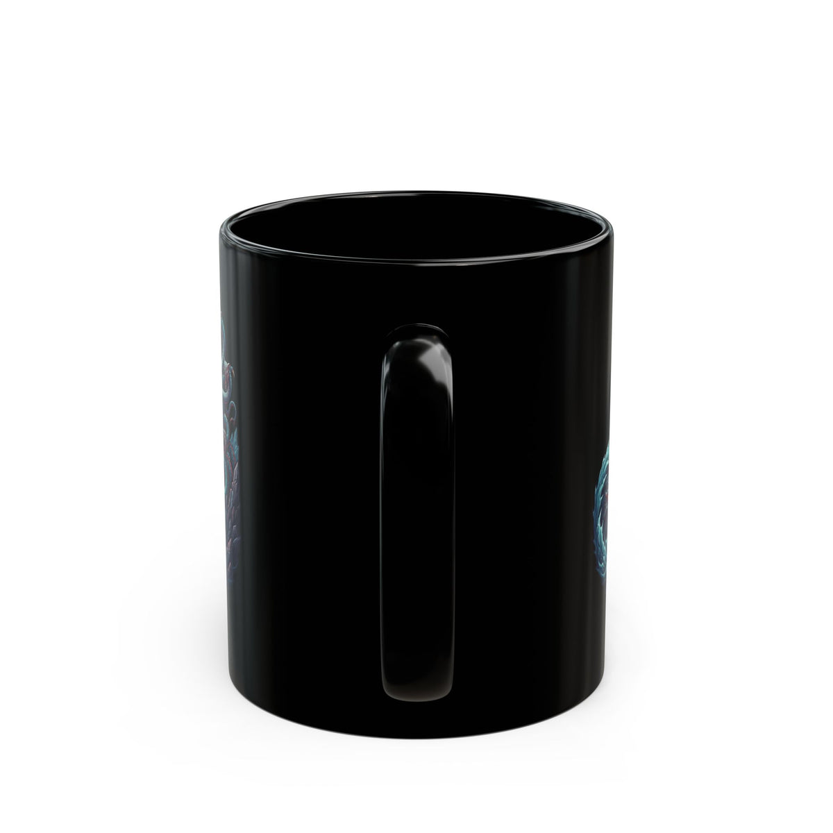 "Charybdis and Scylla (Greek Mythology)" Black Ceramic Mug