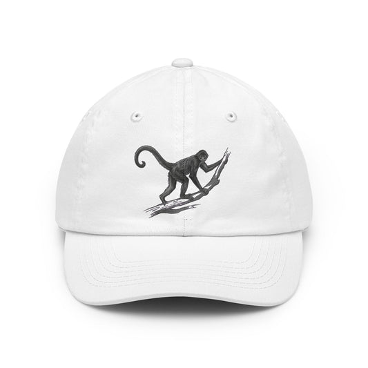 Color: White | Pencil Sketch Art Spider Monkey Dad Hat