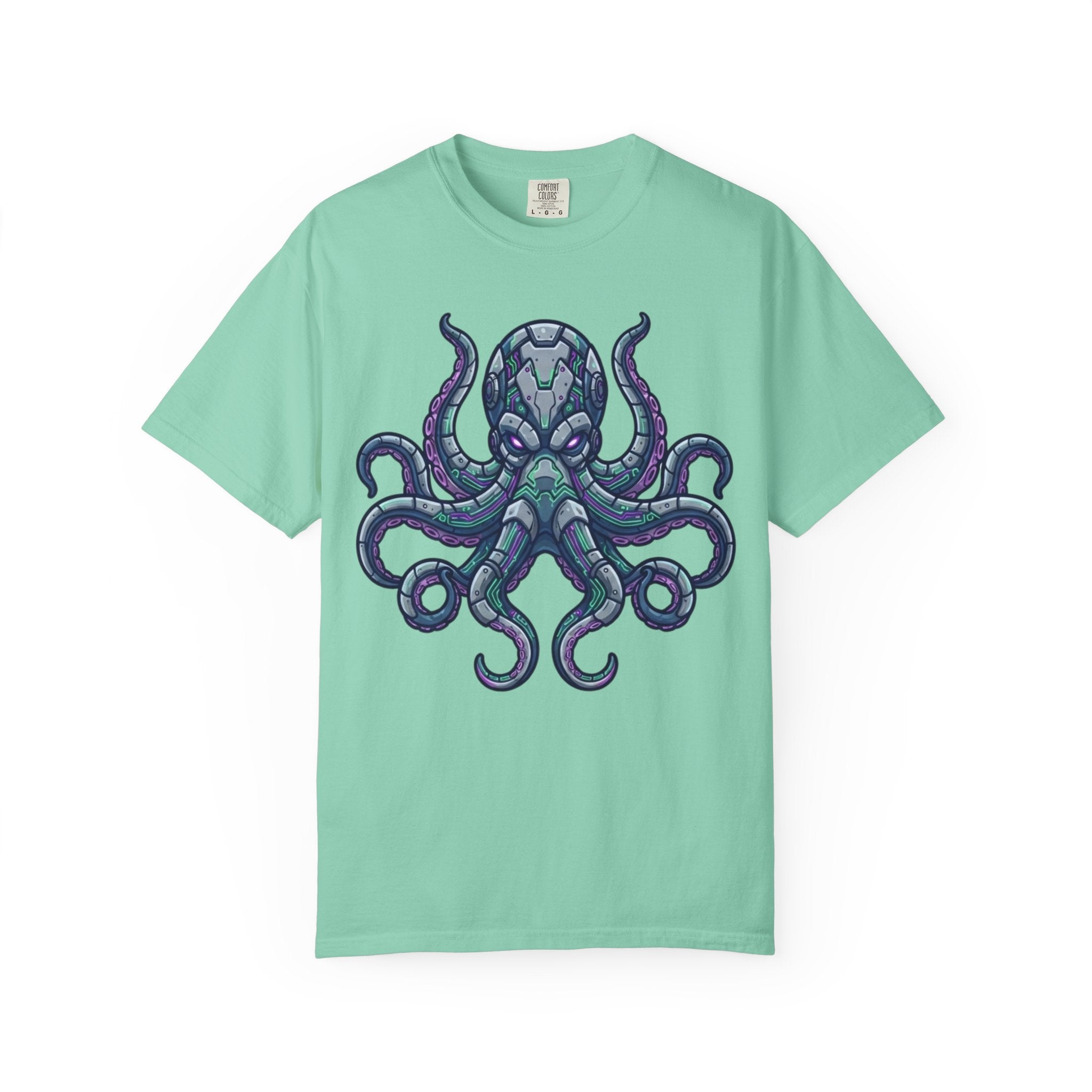 "Cyber Octopus" Unisex Garment-Dyed Tee