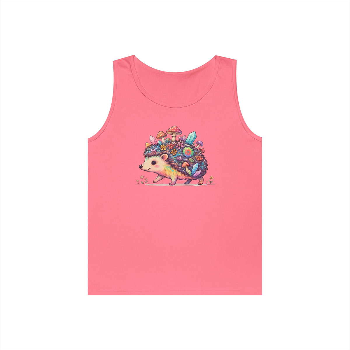 Color: Safety Pink | Hippy Hedgehog Tank Top