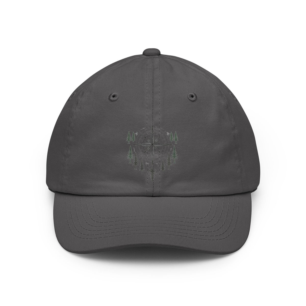 Color: Charcoal | Compass Dad Hat — Graphic
