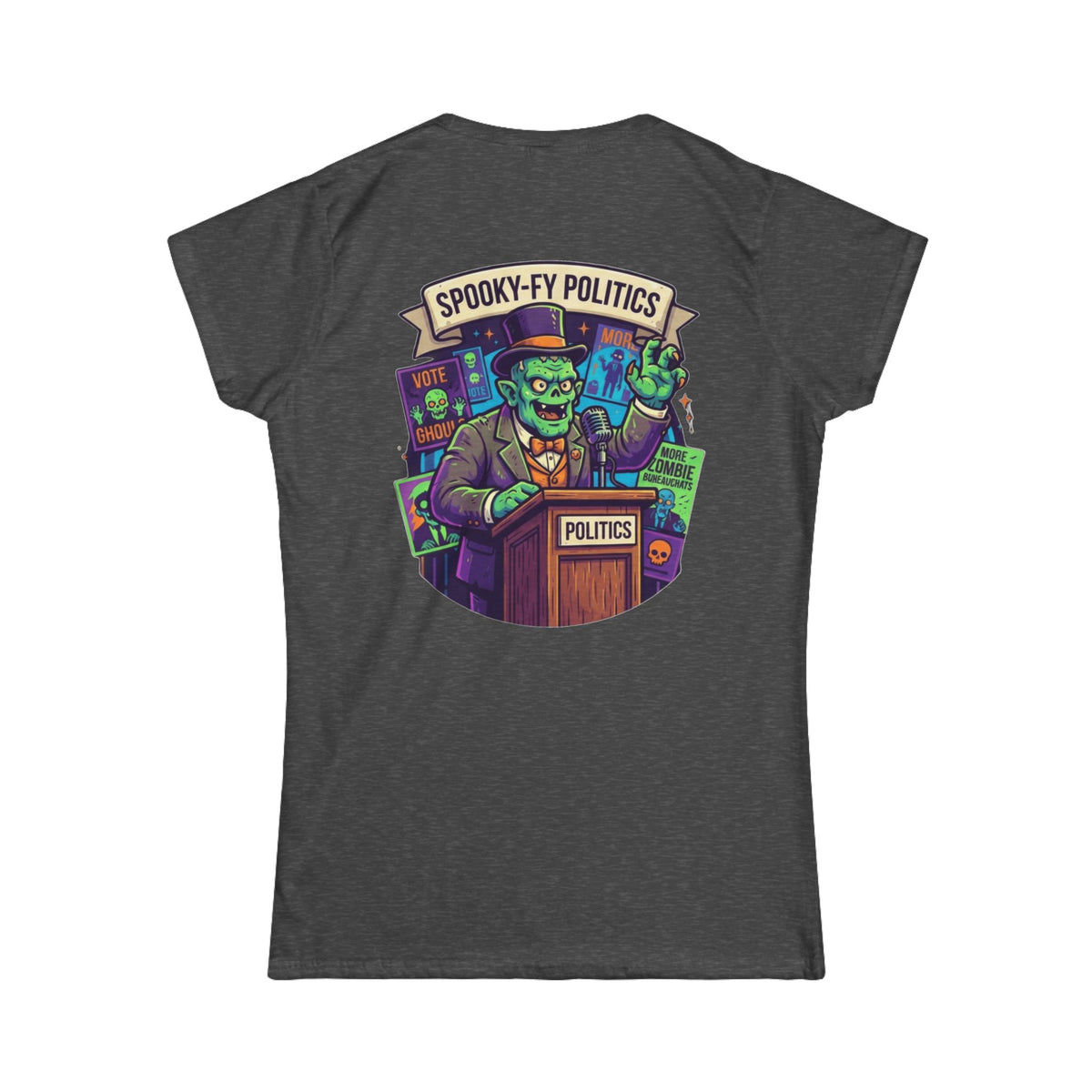 Color: Dark Heather | Spooky-Fy Politics Women's Tee