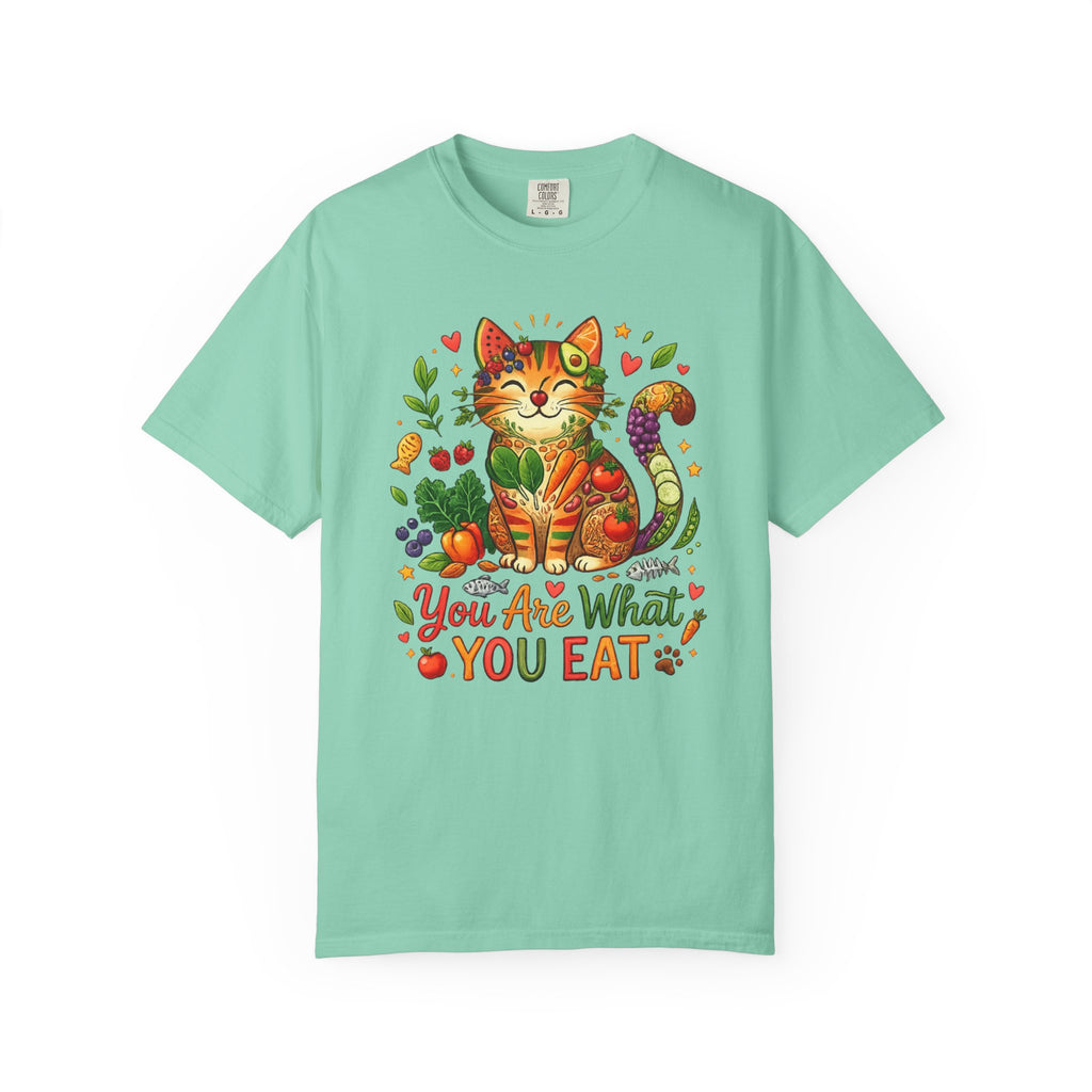 "You Are What You Eat - Cat 2" Unisex Garment-Dyed T-shirt