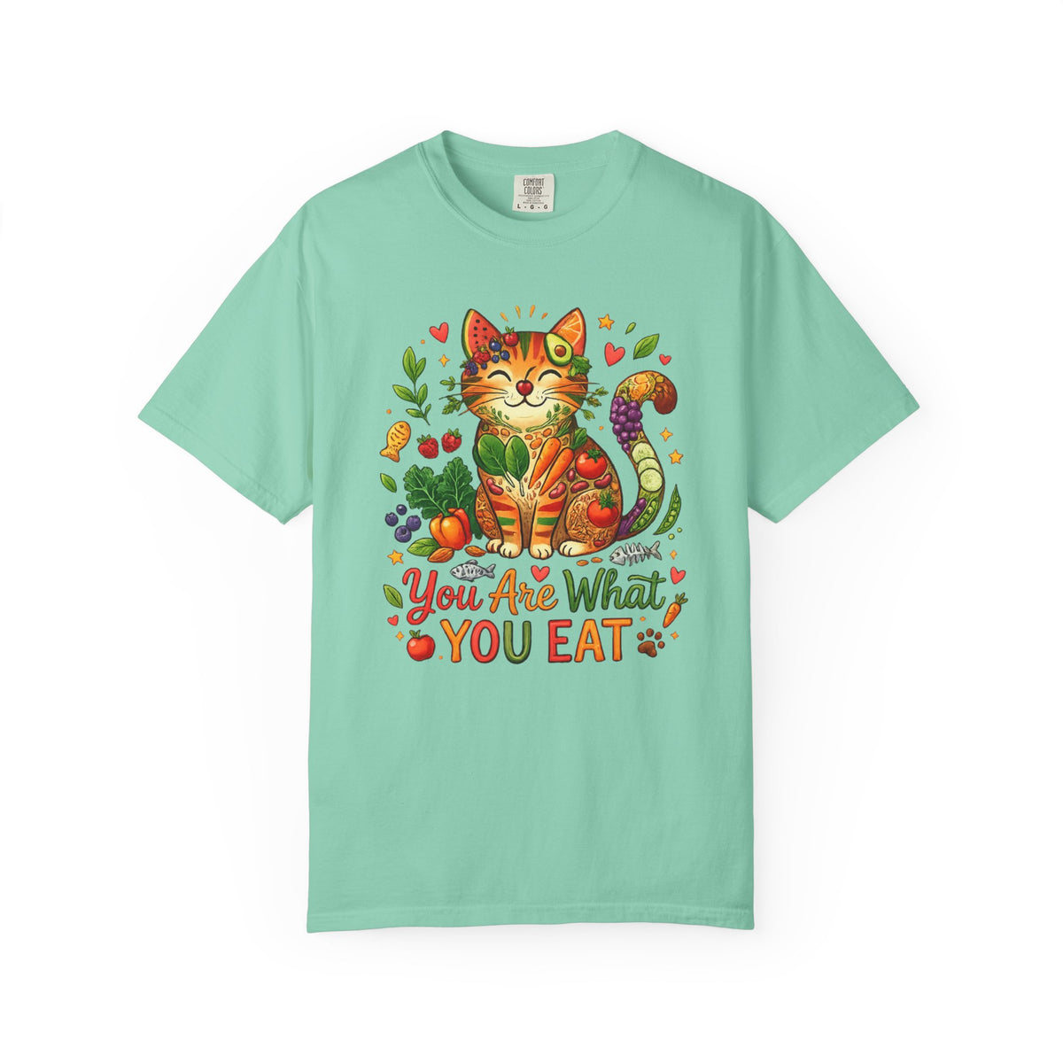 Color: Island Reef | You Are What You Eat - Cat 2 Unisex Garment-Dyed T-shirt