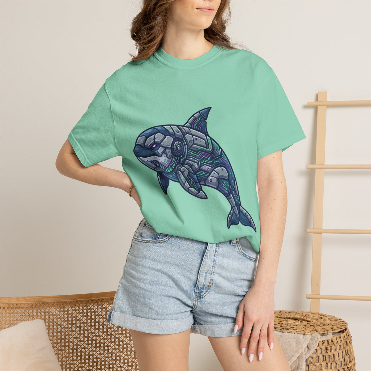 Color: Island Reef | Killer Whale Unisex Garment-Dyed Tee