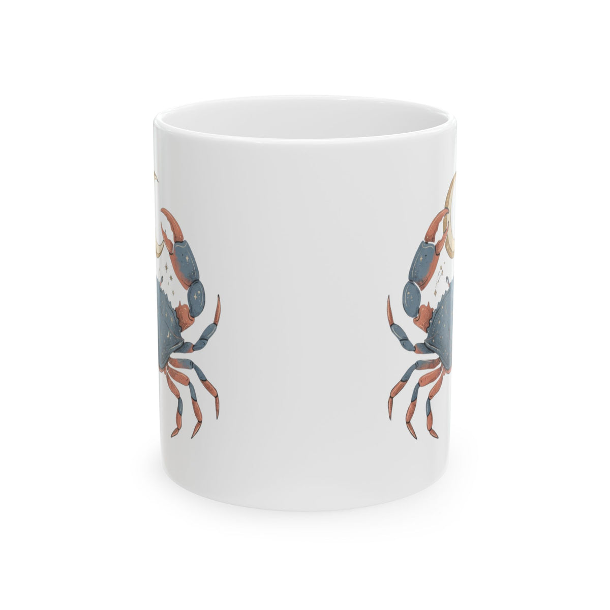 "Cancer The Moon Child Crab" White Ceramic Mug