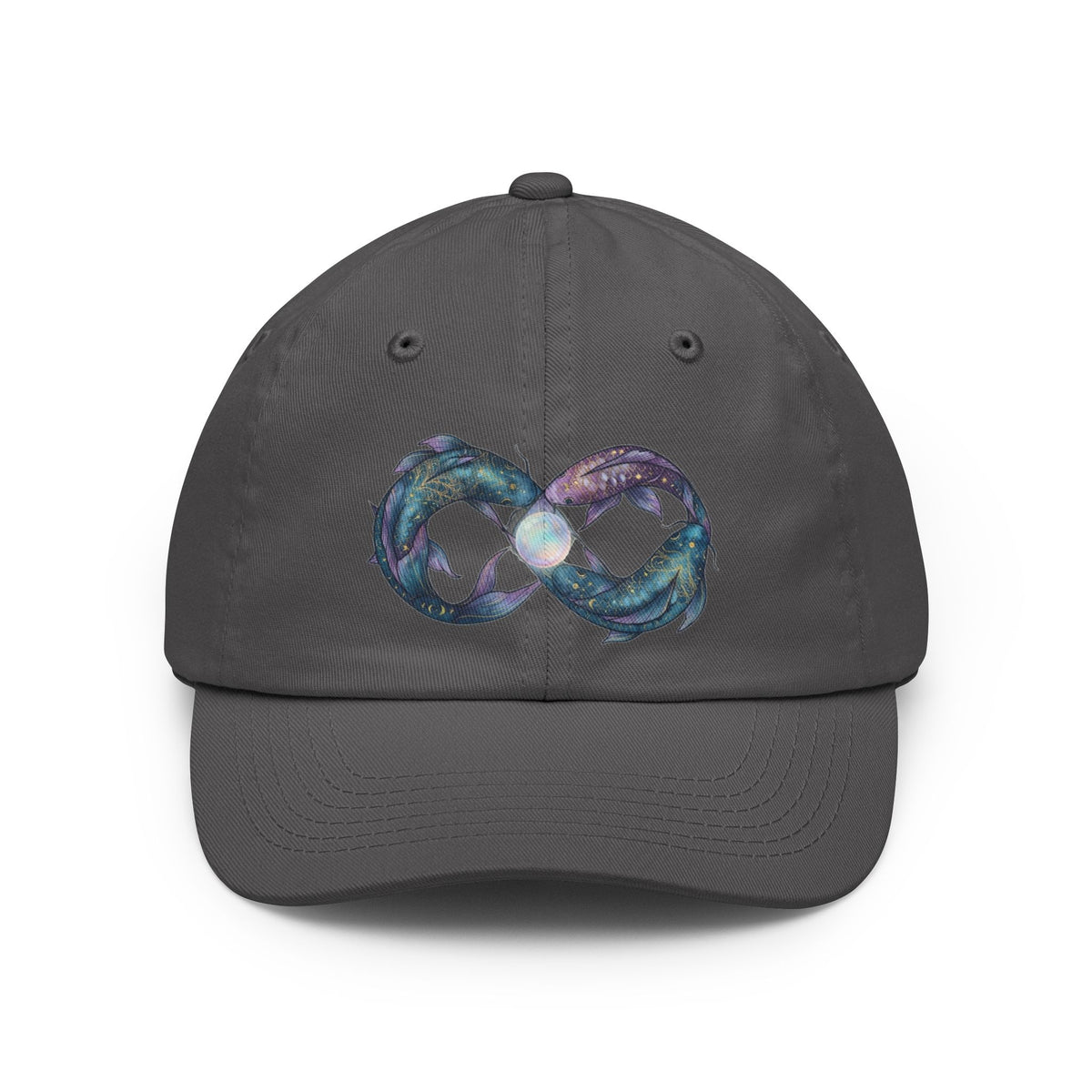 Color: Charcoal | Pisces The Infinite Fish Dad Hat — Graphic