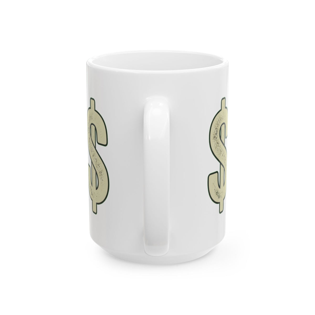 "Technically Wealthy" White Ceramic Mug — Graphic