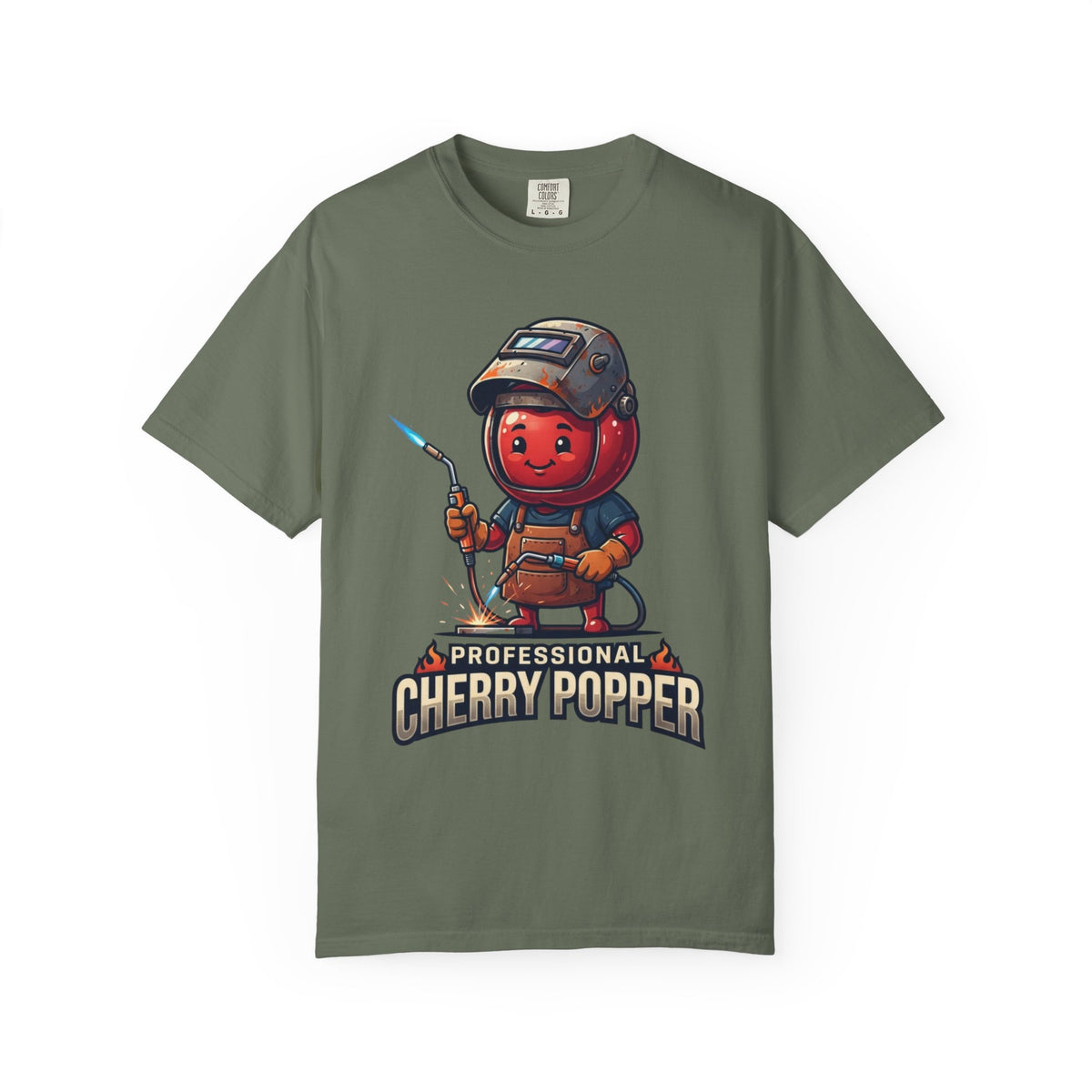 Color: Moss | Professional Cherry Popper Unisex Garment-Dyed Tee