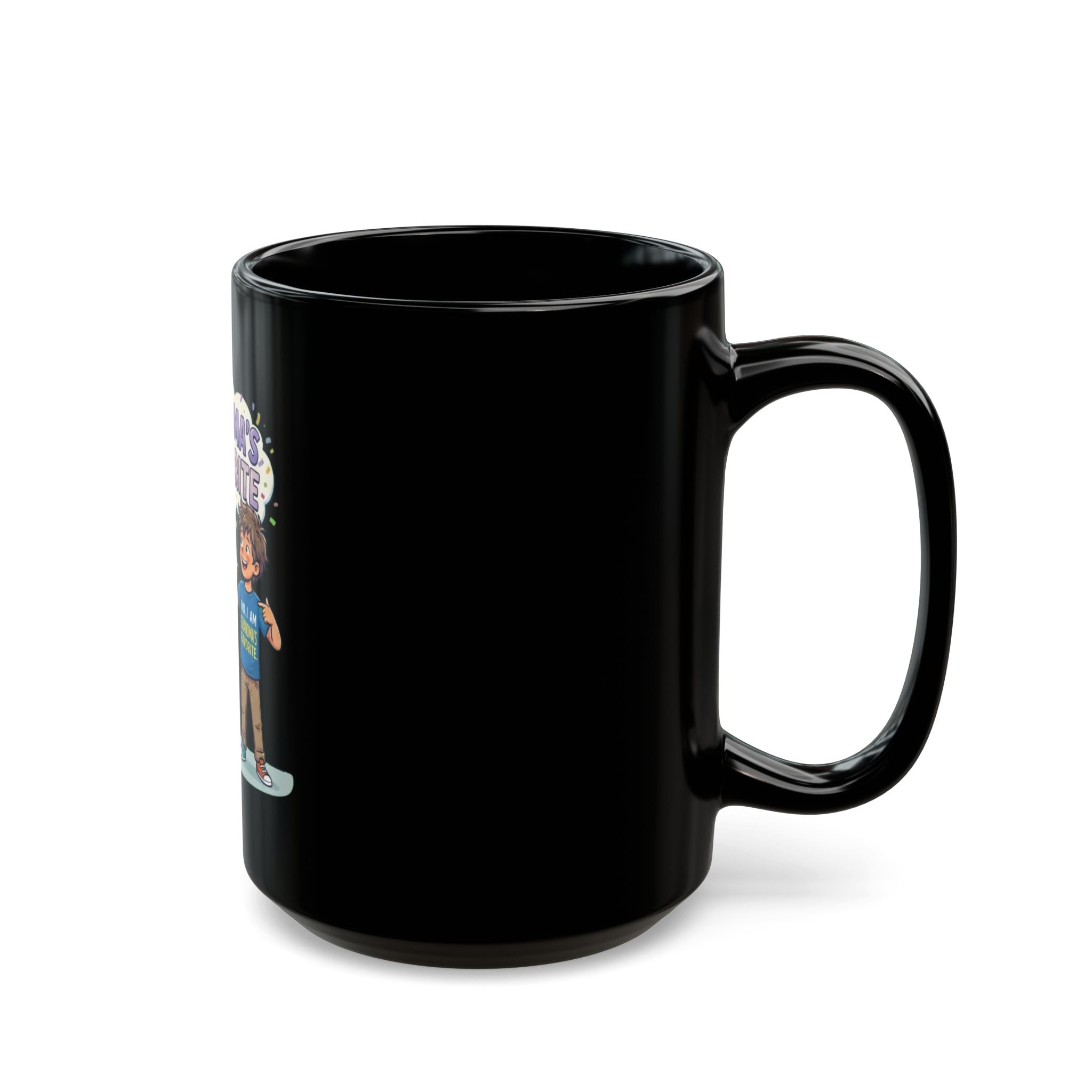 "Grandma's Favorite" Black Ceramic Mug