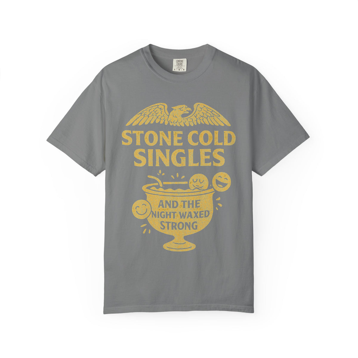 Color: Grey | Stone Cold Singles Unisex Garment-Dyed T-shirt