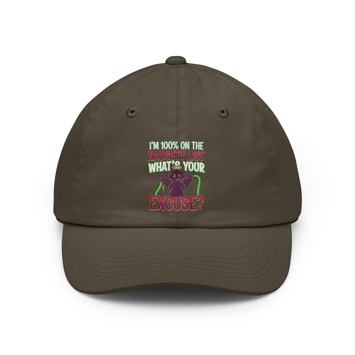 Color: Olive | On The Naughty List Dad Hat