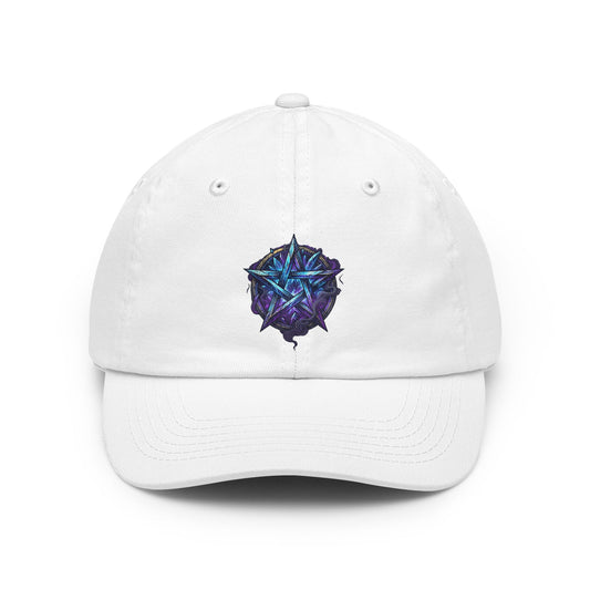 Color: White | Cosmic Spectrum Pentacle Dad Hat — Graphic