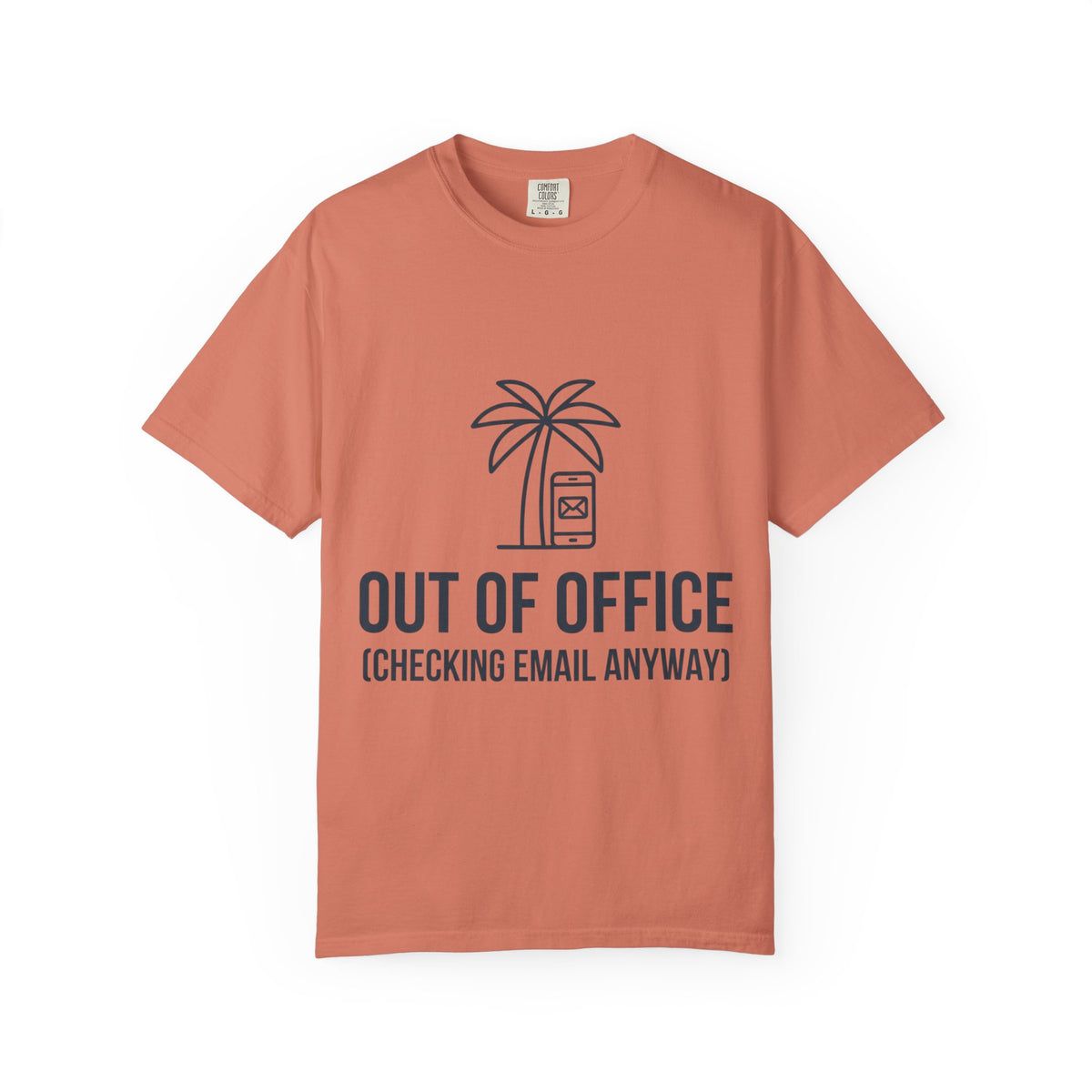 Color: Terracotta | Out of Office Unisex Garment-Dyed Tee