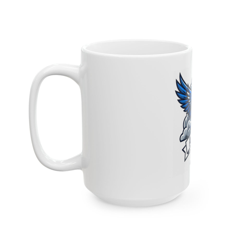 "April Legend" White Ceramic Mug