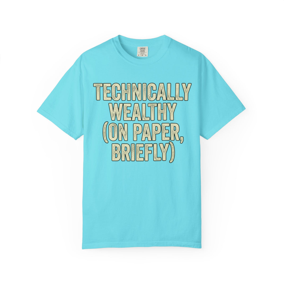 Color: Lagoon Blue | Technically Wealthy Unisex Garment-Dyed Tee