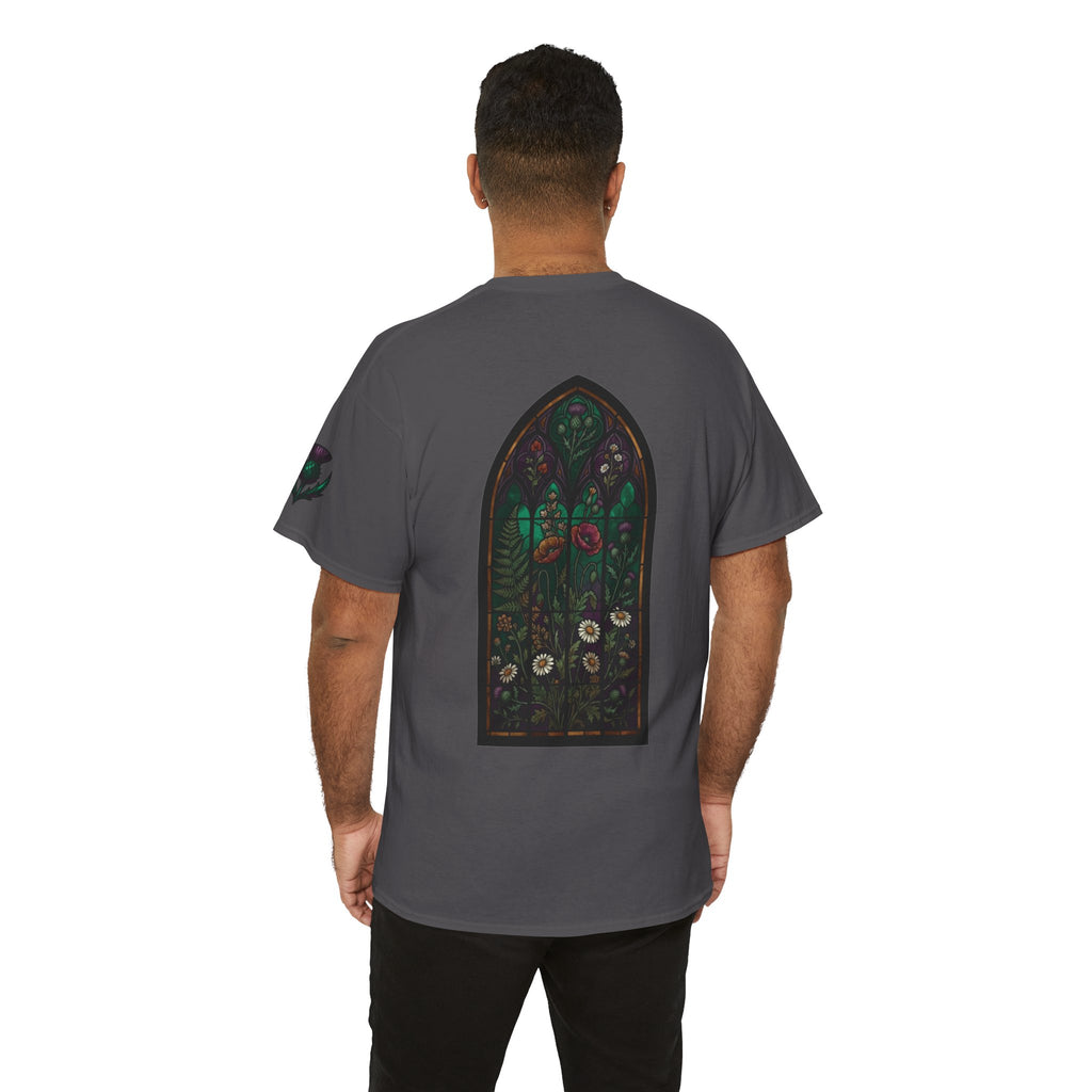 "Stained Glass Floral" Premium Graphic Tee