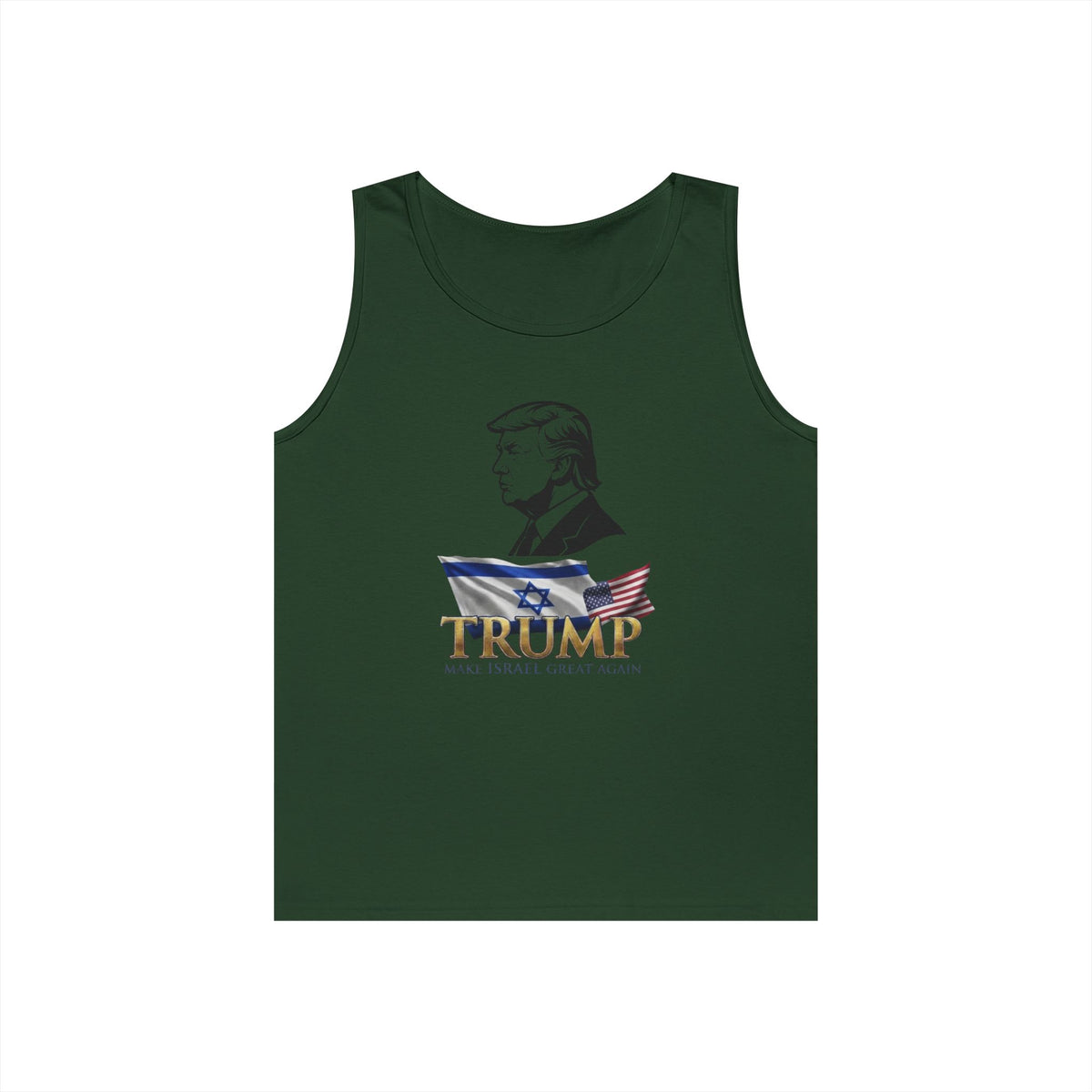 Color: Forest Green | Make Israel Great Again Tank Top