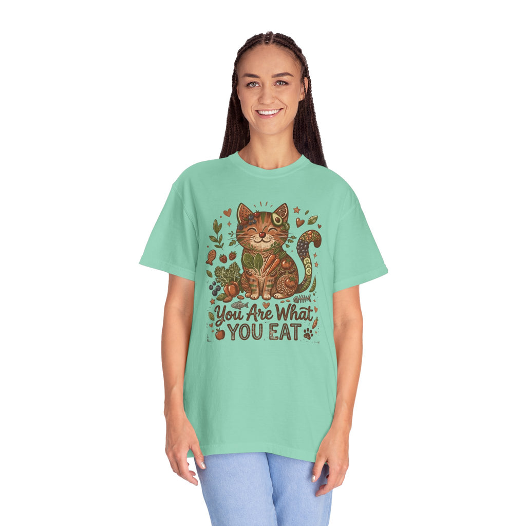 "You Are What You Eat - Cat 3" Unisex Garment-Dyed T-shirt