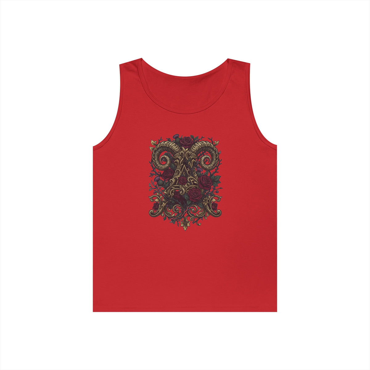 Color: Red | Floral Monogram Aries Tank Top