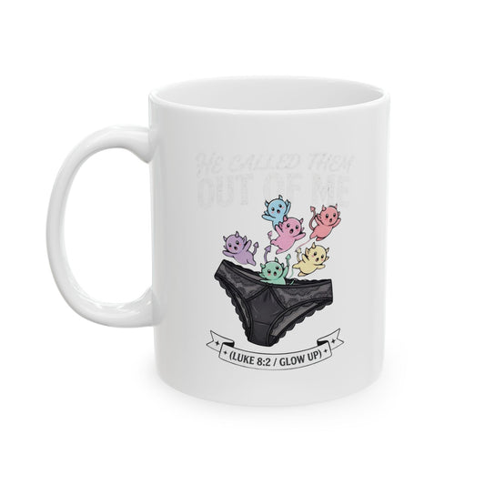 "Good Book Series He Called Them Out Of Me" White Ceramic Mug