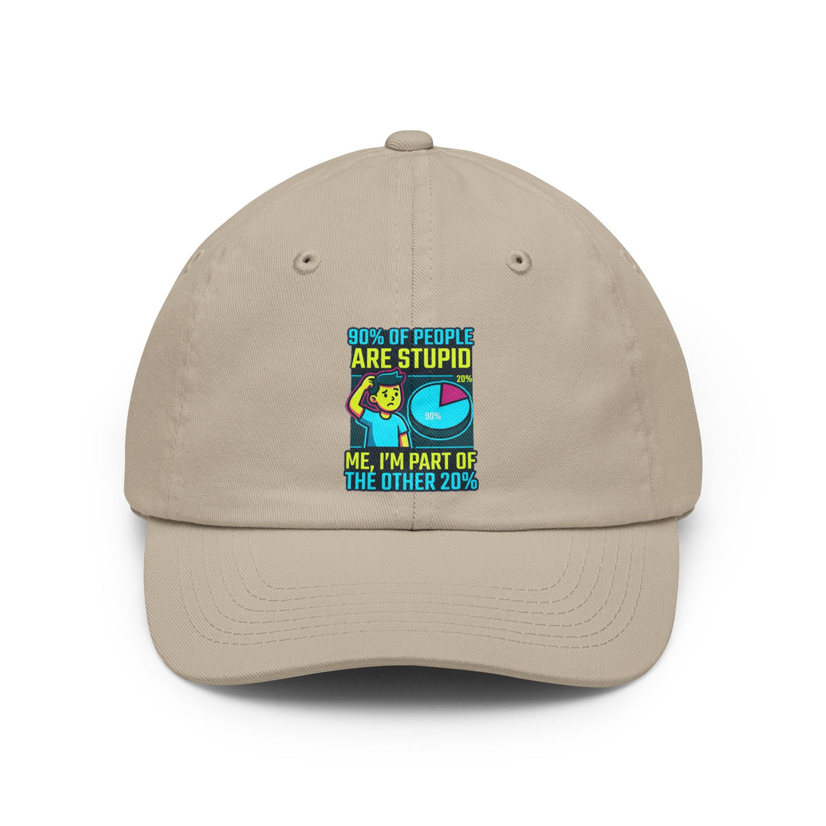Color: Stone | 90% Of People Are Stupid Dad Hat