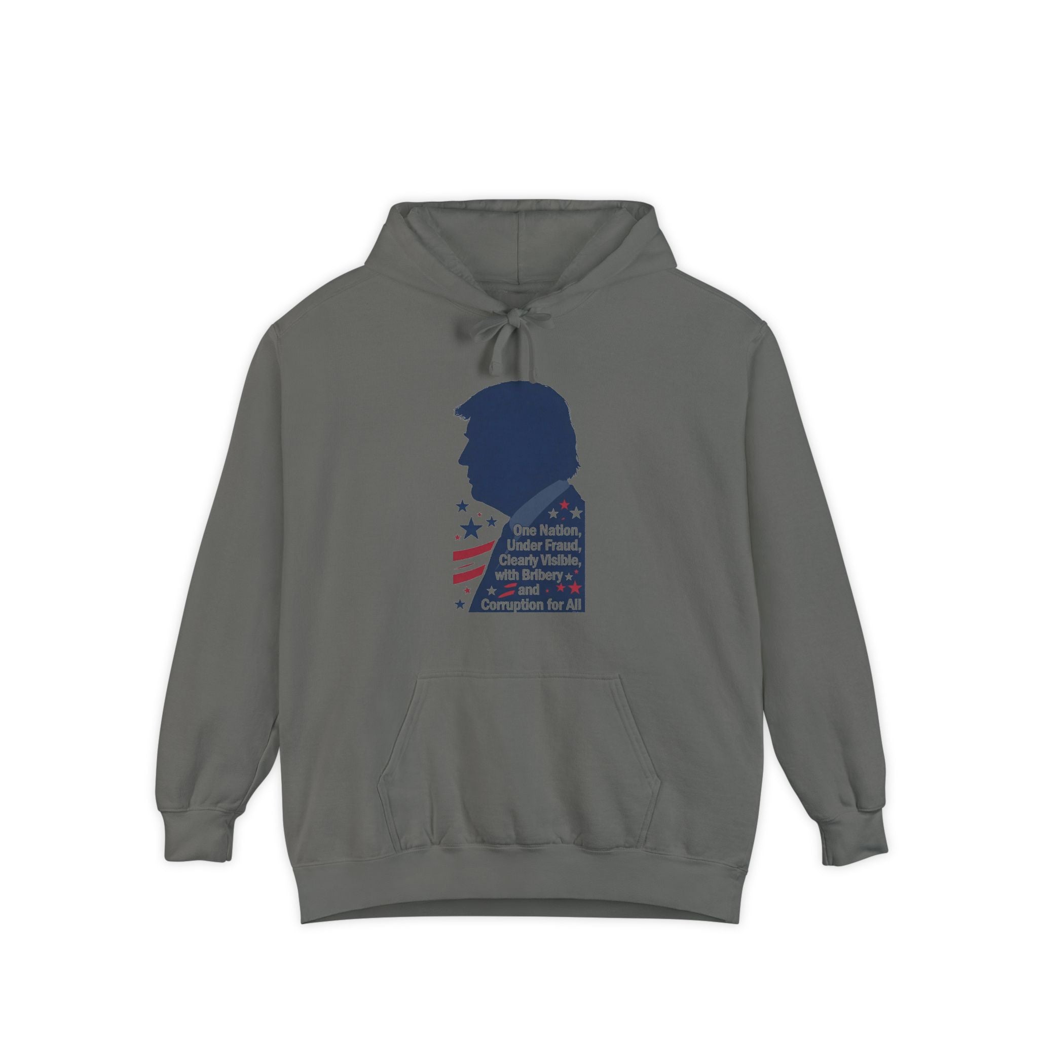One Nation Under Fraud | Garment-Dyed Hoodie — AttitudeShirts
