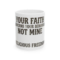 "Religious Freedom" White Ceramic Mug