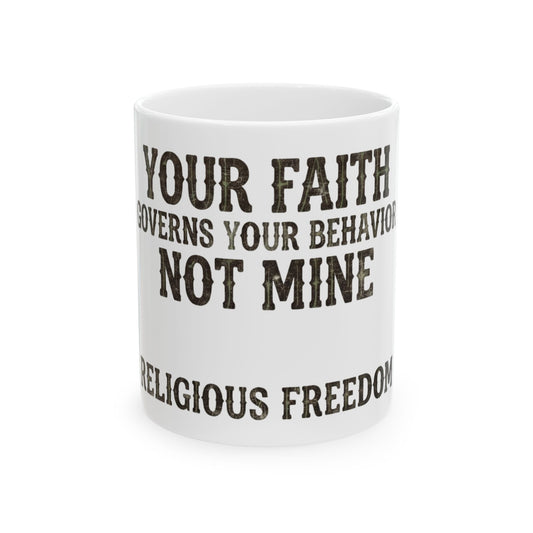 "Religious Freedom" White Ceramic Mug