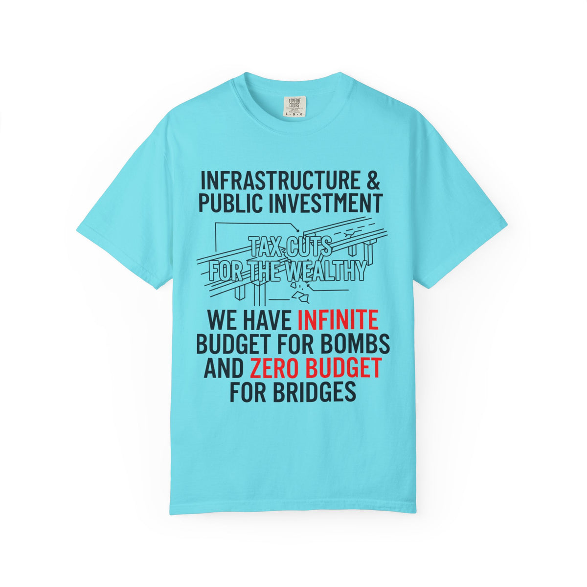 "Protest Series - Fix The Roads" Unisex Garment-Dyed Tee