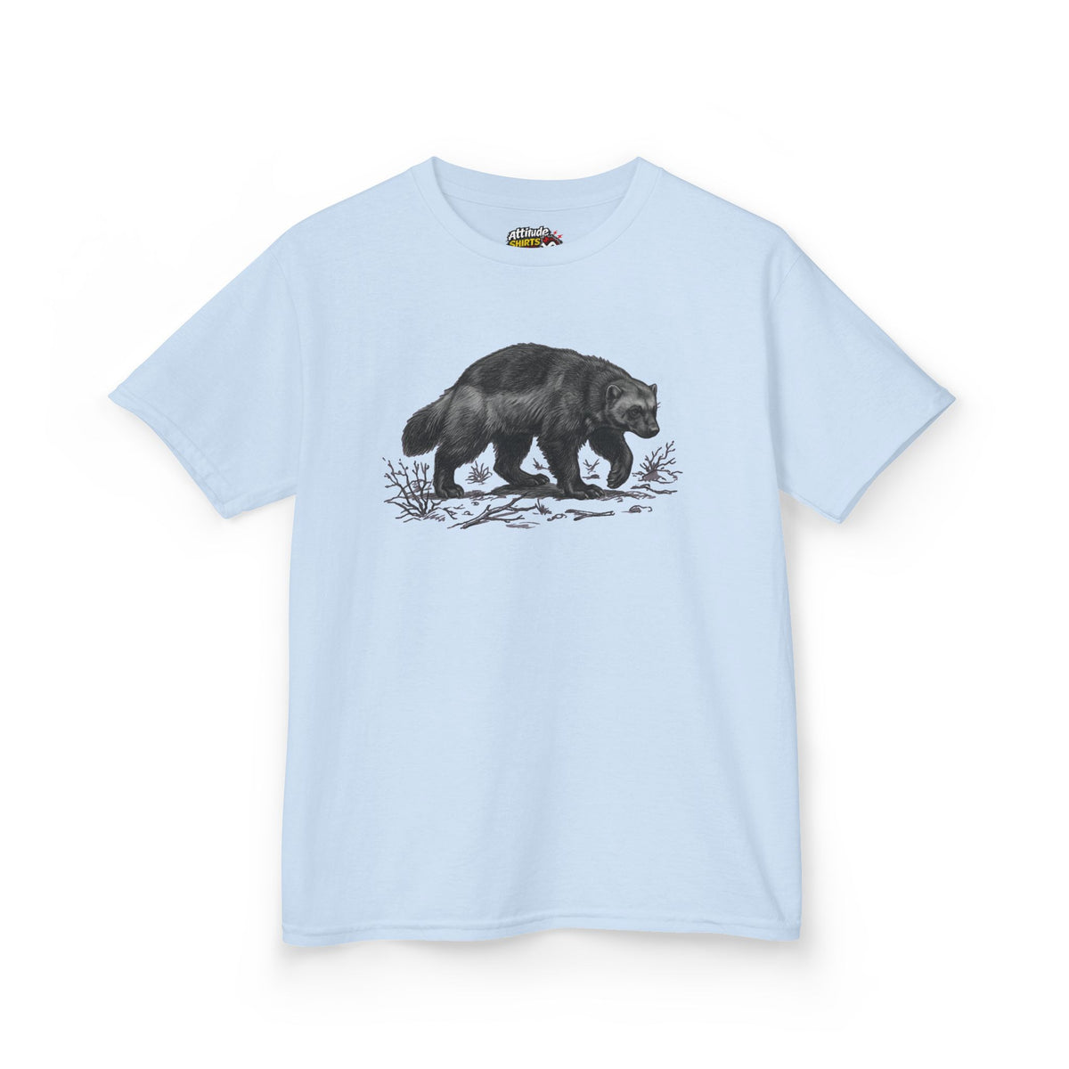 "Pencil Sketch Art Wolverine" Kids Tee