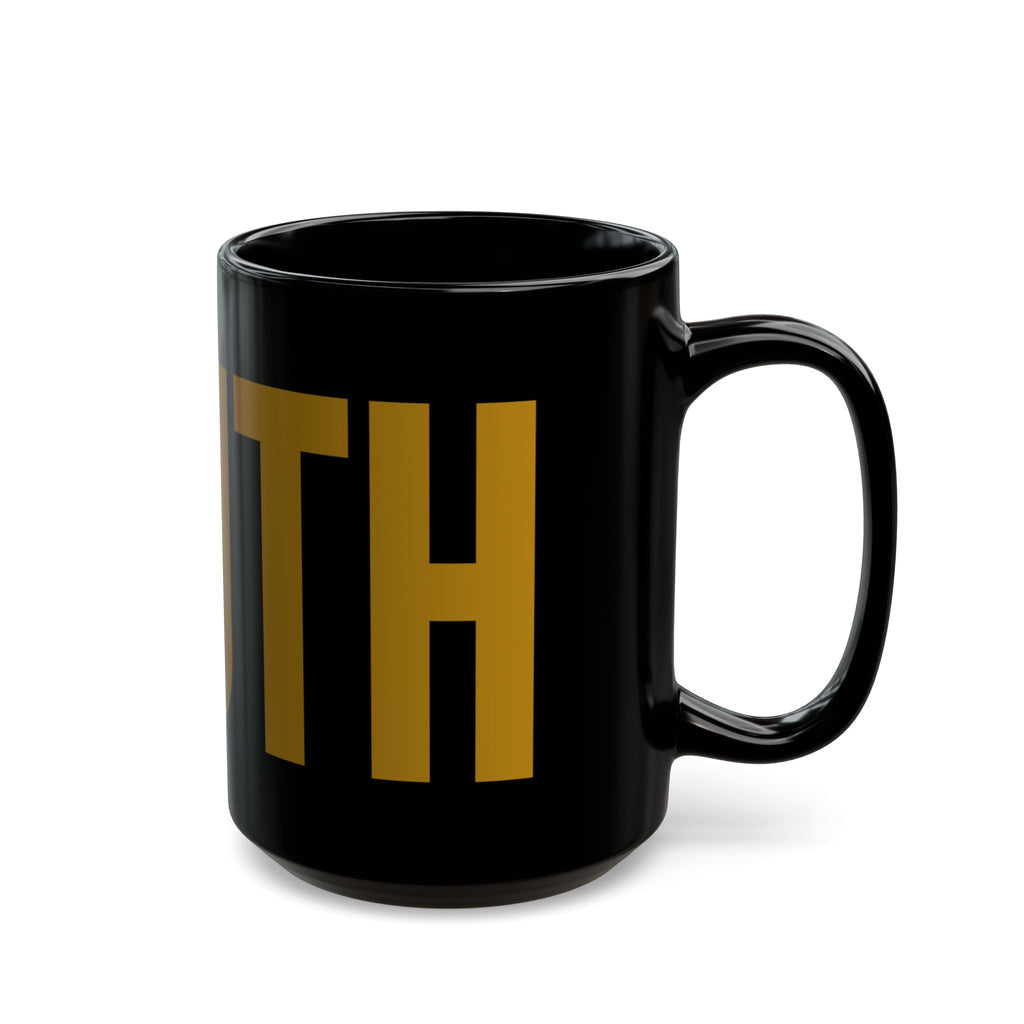 "Trump Honest Truth" Black Ceramic Mug — Graphic