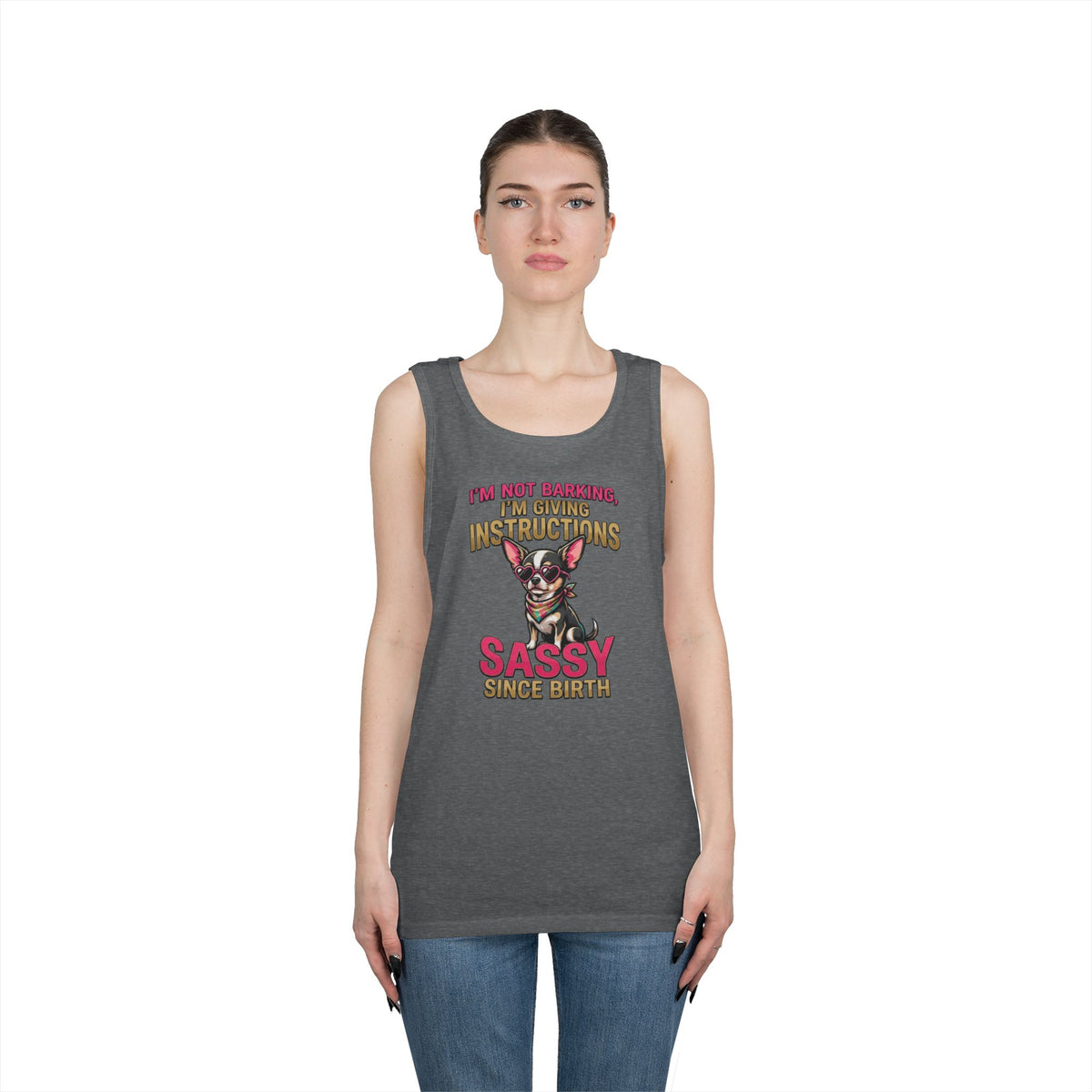 Color: Graphite Heather | Sassy Since Birth Tank Top